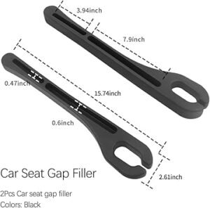 2PCS Car Seat Gap Filler Organizer with Phone HolderUpgrade Version Car Seat Gap Organizer for Prevent FallingEssential Car Accessories Car Side Seat Gap Filler (Black)