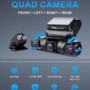 PRUVEEO 360 Degree View 4 Channel Dash Cam Front and Rear Inside Left Right Dash Camera for Cars Builtin GPS WiFi Night Vision 247 Recording Parking Mode Monitor Free 128G Card