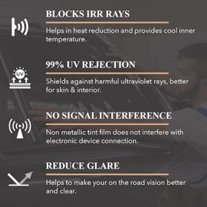 TRUE LINE Automotive Car Window Tint Film Roll 99 UV Rejection 5 Window Tint Film for Cars Heat Shield Automotive Car Window Film Car Window Privacy Film See Out Not in 22 Wide 10' Long