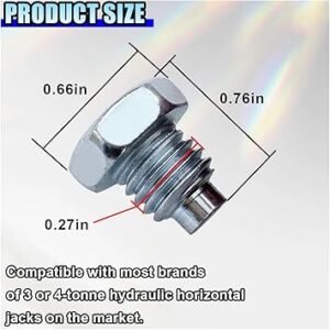 Car Floor Jack Handle Bolts 3 Ton 4 Ton Horizontal Floor Jacks Pressure Rod Fixed Screw Replacement for Hydraulic Top Handle Horizontal Car Floor Jacks Tiny Spare Parts (4PCS)