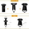 GOOACC GRC70 35PCS Engine Under Cover Splash Shield Guard Body Bolts Bumper Fender Liner Push Retainer Fastener Rivet Clips black