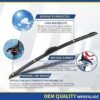 3 wipers Replacement for 2009 2010 2011 2012 2013 2014 2015 2016 2017 2018 2019 2020 Honda Fit Windshield Wiper Blades Original Equipment Replacement 281414 (Set of 3) UJ HOOK