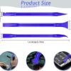12 PCS Carbon Fiber Plastic Scrapers Tool NonScratch Scraper Tool for Tight Spaces MultiPurpose Label Scraper PenShaped for Car Cleaning Supplies Kitchen Crevices Stains (Blue)