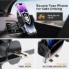 Miracase Phone Holders for Your Car with Metal Hook Clip Air Vent Cell Phone Stand Car Mount Universal Automobile Cradle Fit for iPhone Android and All Smartphones Dark Black