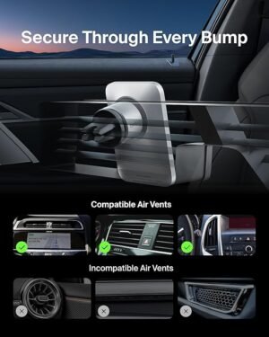 Belkin MagSafe Vent Mount Pro MagSafe iPhone Mount For Car Silver