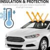 59.06x5.91 Windshield Tint StripPractical Car Window Tint Film for Blocking Light Reducing Glare5 VLT Car Accessories Auto Window Tints for Front Windshield (59.06x5.91)