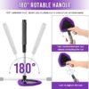 Baderke 10 Pcs Windshield Cleaner Tool Car Window Cleaning Supplies with Extendable Handle Include 6 Washable Microfiber Bonnets 2 Empty 60ml Spray Bottle Glass Wiper Kit(Purple)