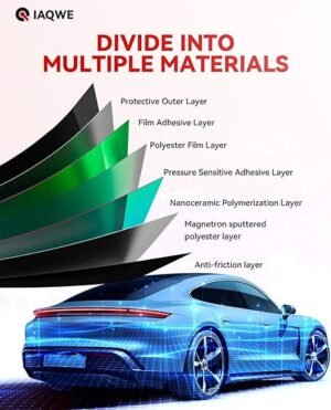 Ceramic Car Window Tint with 15 Percent VLT 24 in x 100M Privacy Window Tint for Car Blocks UV IR Rays Heat Glare Scratch ResistanceBlack