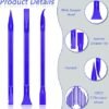 12 PCS Carbon Fiber Plastic Scrapers Tool NonScratch Scraper Tool for Tight Spaces MultiPurpose Label Scraper PenShaped for Car Cleaning Supplies Kitchen Crevices Stains (Blue)