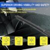 ANIKLUIM® 26+17 Wiper Blades with 12 Rear Wiper Blade Set Replacement for 20172022 CRV Windshield Wipers Original Factory Quality (Pack of 3)