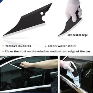 EHDIS Vinyl Wrap Tool Window Tint Kit 7 Pieces Vehicle Tinting Tools Car Glass Protective Film Wrapping Installation Set Included Vinyl Scraper Window Rubber SqueegeeCutting Knife with Blades
