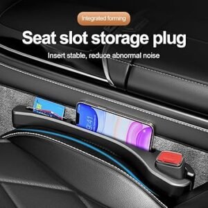 71vszUAdL._AC_SY355_.jpg 2PCS Car Seat Gap Filler Organizer with Phone HolderUpgrade Version Car Seat Gap Organizer for Prevent FallingEssential Car Accessories Car Side Seat Gap Filler (Black)