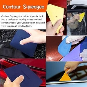 Car Window Tint Tools Kit Vinyl Wrap Tool Car Windshield Back Window Tinting Tools Car Tint Squeegee Kit Automotive Window Film Tinting Kit for Car Wrapping Vinyl Film Installation