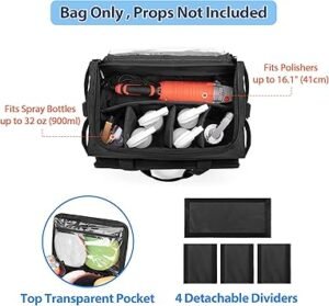 samdew Large Detailing Bag Detail Organizer for Auto Detailing Supplies Storage Car Cleaning Caddy for Vehicle Wash Tools Car Care Box for Detailing Bottles Towel Buffer and More Bag Only