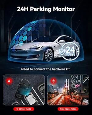 REDTIGER Dash Cam Front Rear 4K2.5K Full HD Dash Camera for Cars Included 32GB Card Builtin WiFi GPS 3.16” IPS Screen Night Vision 170°Wide Angle WDR 24H Parking Mode(F7NP)