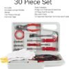Roadside Emergency Car Kit 30Piece Road Trip Essentials Tool Set with Jumper Cables and Carrying Case for Car Truck or RV by Stalwart