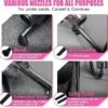 Viewsun 17pcs Car Cleaning Kit Pink Car Interior Detailing Kit with High Power Handheld Vacuum Detailing Brush Set Windshield Cleaner Cleaning Gel Complete Auto Accessories for Women Gift