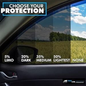TRUE LINE Automotive 2ply Nano Carbon Window Tint Film for Cars 50 Tint (22'' W x 10' Long) Blocks 99 UV Rays Heat Privacy Protection DIY Install