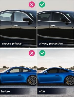 Window Tint Car Automotive Privacy Protection Nano Ceramic Car Window Tint 2Mil Thick DIY Installation UVR 99 Heat UV Block or Professional Application (20 VLT) 6.096 m x 3.048 m