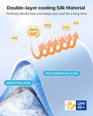 2025 Upgrade Nmoiss Windshield Sun Shade Umbrella Vinyl Coating Heat Shield Protect Car from Sun Rays Heat Damage Keep Cool and Protect Interior Spring Structure Edge Medium 56 L x 31 W
