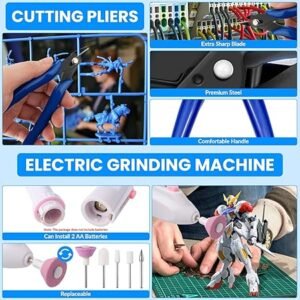 Gundam Tool Kit 82 Pcs Professional Model Tool Kit for Gundam Modeling Tools for Plastic Models Model Car Kit for Adults Model Building Tools Hobby Tools Craft Set for Repairing and Fixing