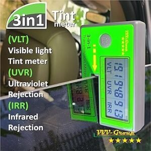 Digital Car Window Tint m TM26 Side Window Tint Sun Control Film VLUVIR Transmittance Detection Tester m Gauge (with PU Case)